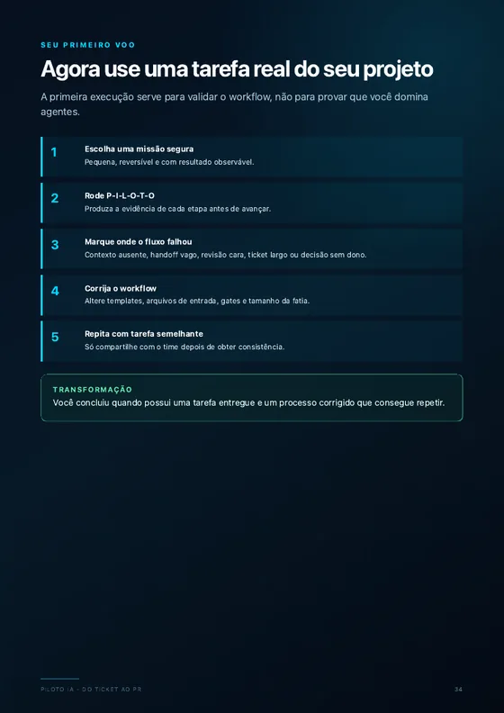 Página do primeiro voo